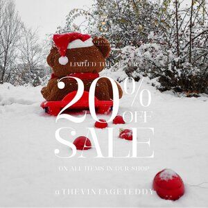 Holiday Sale! 20% Off @thevintageteddy